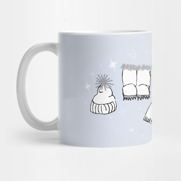 Winter weather snow lover cartoon illustration by Angel Dawn Design